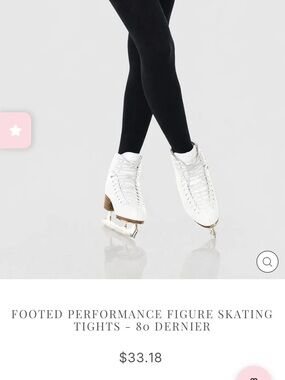 Mondor footed tights, black, ice skating/dance 6-10